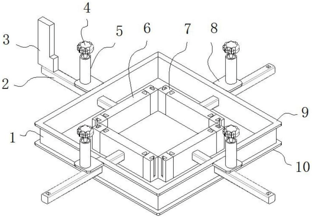 一种透水混凝土施工浇注模具