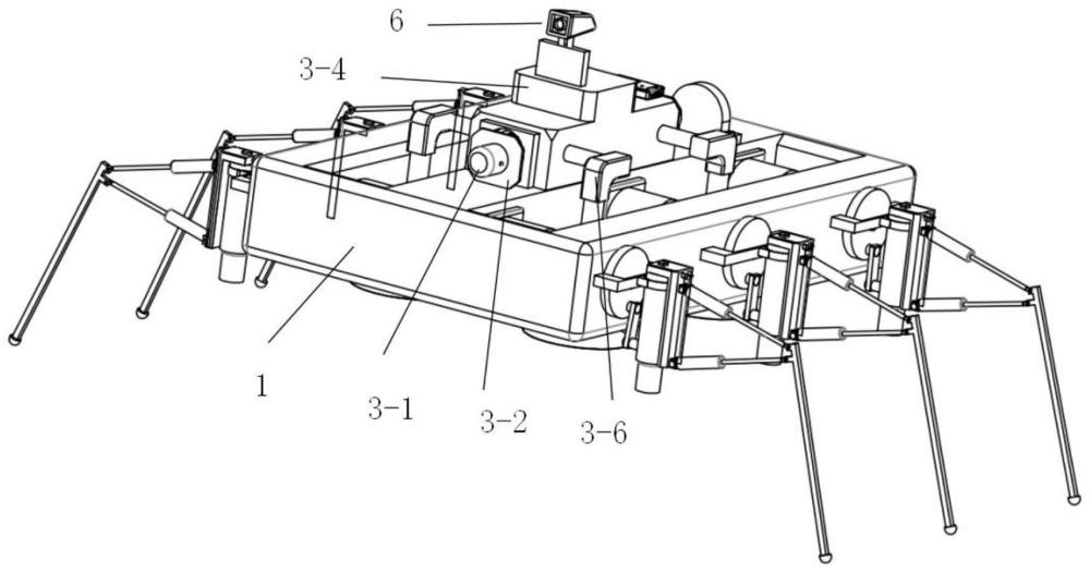 一种楼梯清扫六足机器人