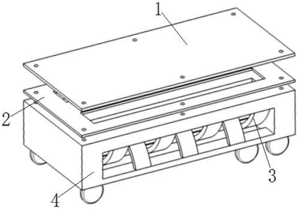 一种仿人体肋骨结构的减震AGV小车