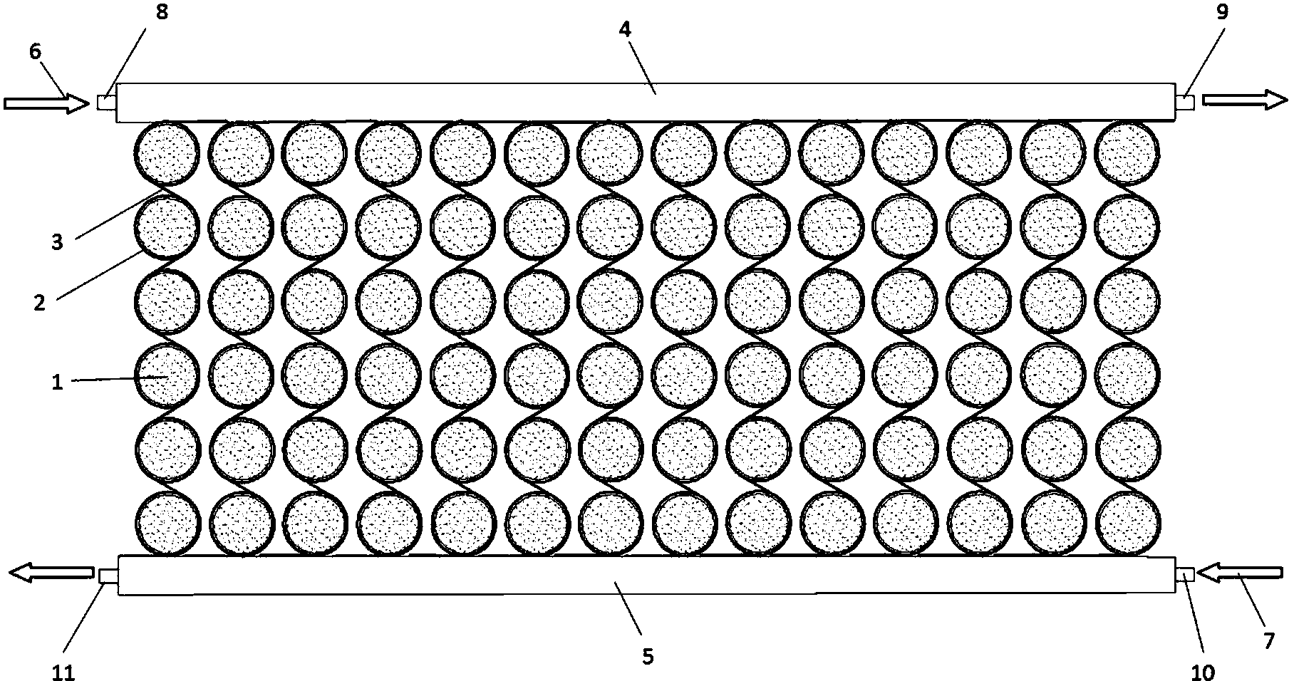 柱状电池成组高导热液体换热装置