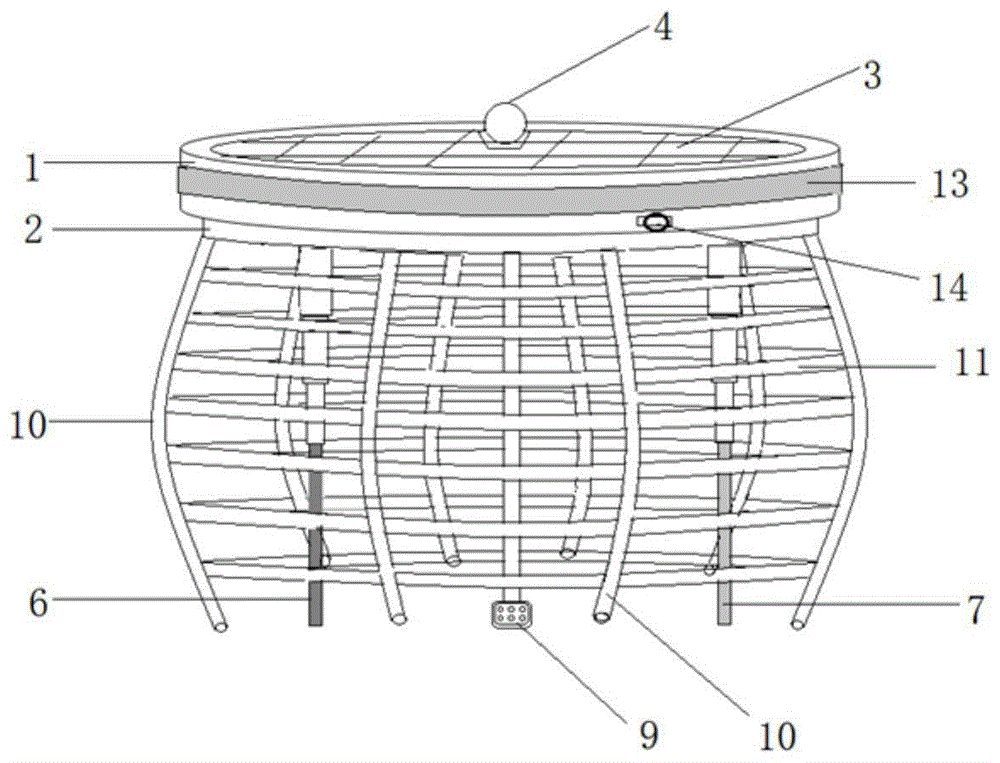一种太阳能复合式电解法污水处理漂浮装置