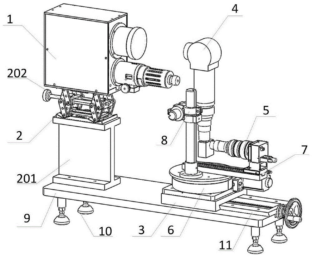 一种适用于周视瞄准镜的检测装置及方法