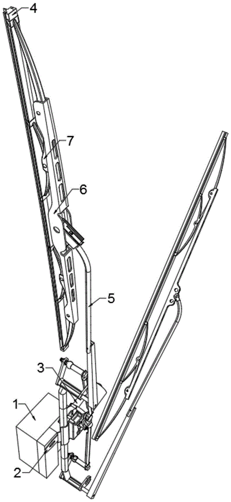 一种铁道车辆前挡风玻璃清洁装置