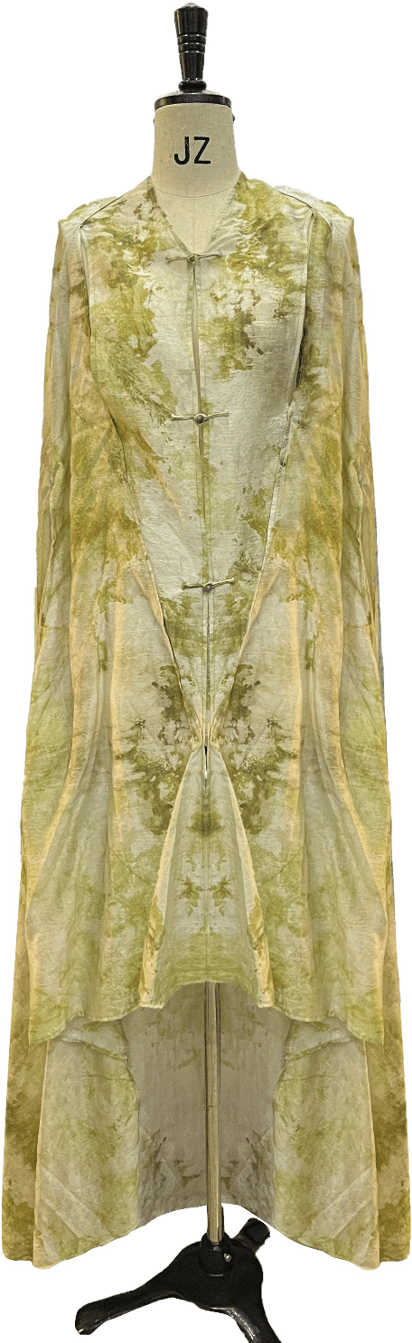 对襟式扎染女长衫