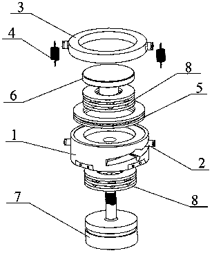 一种用于钽电容压制模具的自调节装置