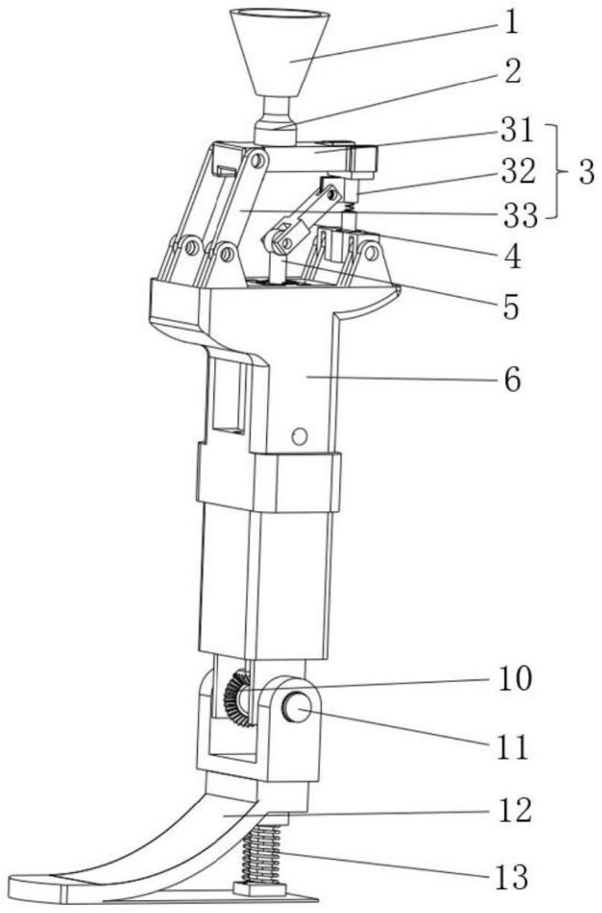 一种应用磁流变阻尼器的下假肢