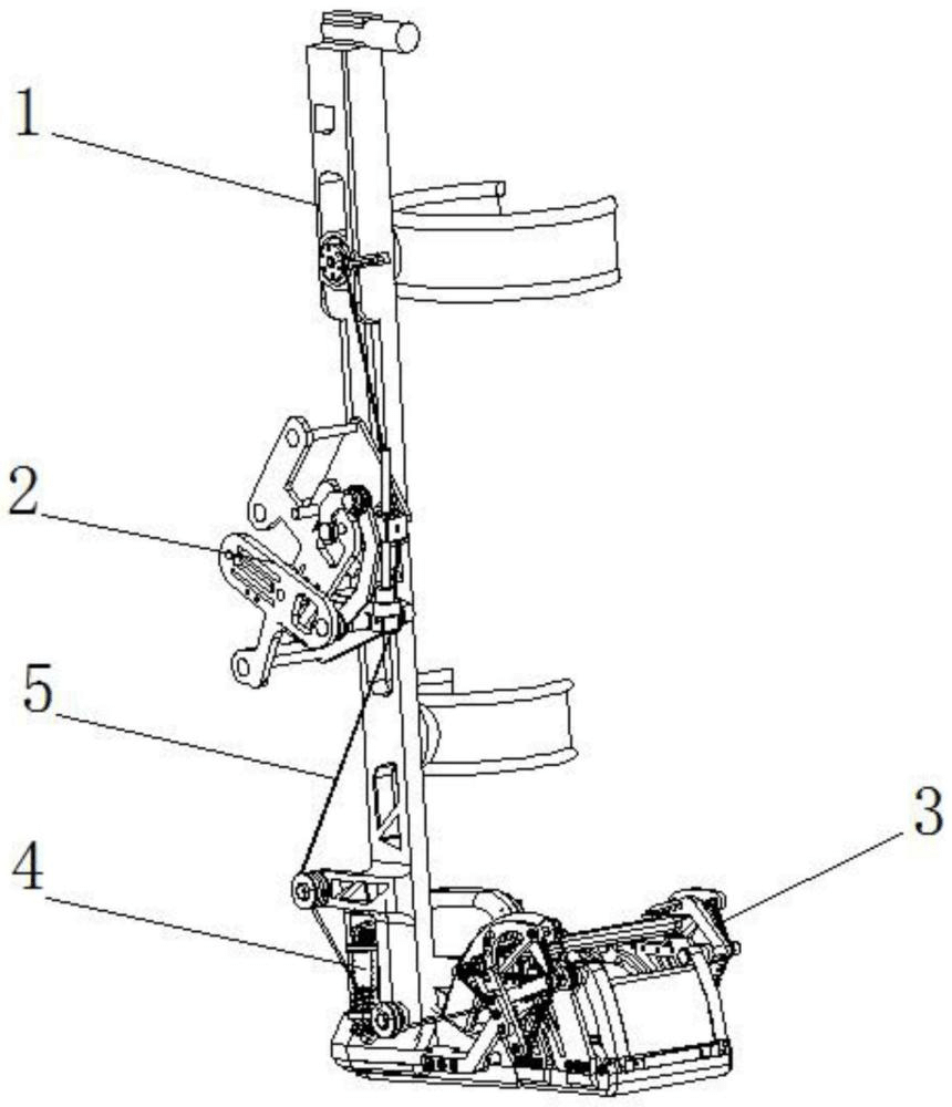 一种基于张拉整体结构的下肢可穿戴助力设备