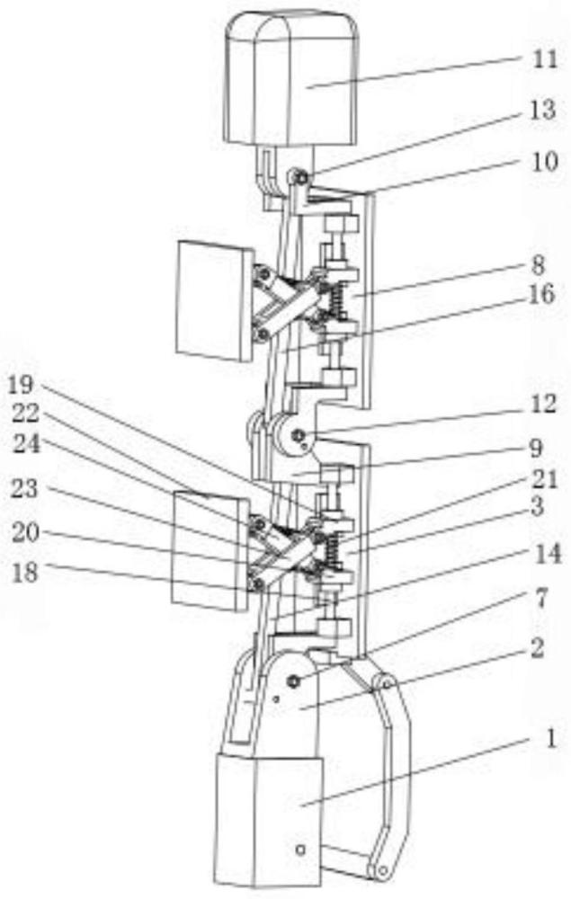 一种基于两杆张拉适应性机构的仿人手指装置