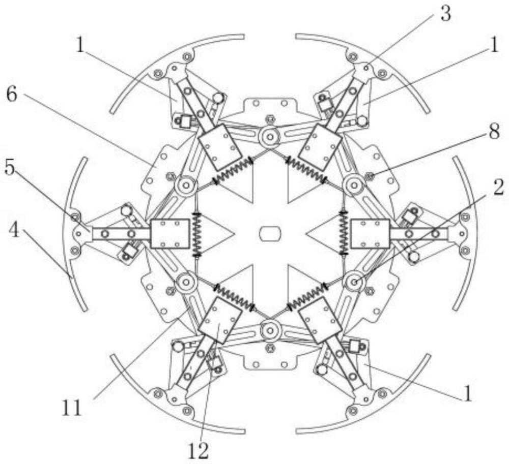 一种基于两杆三索张拉整体结构的可变径车轮