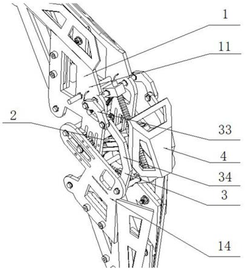 一种基于张拉整体结构的仿生膝关节机构