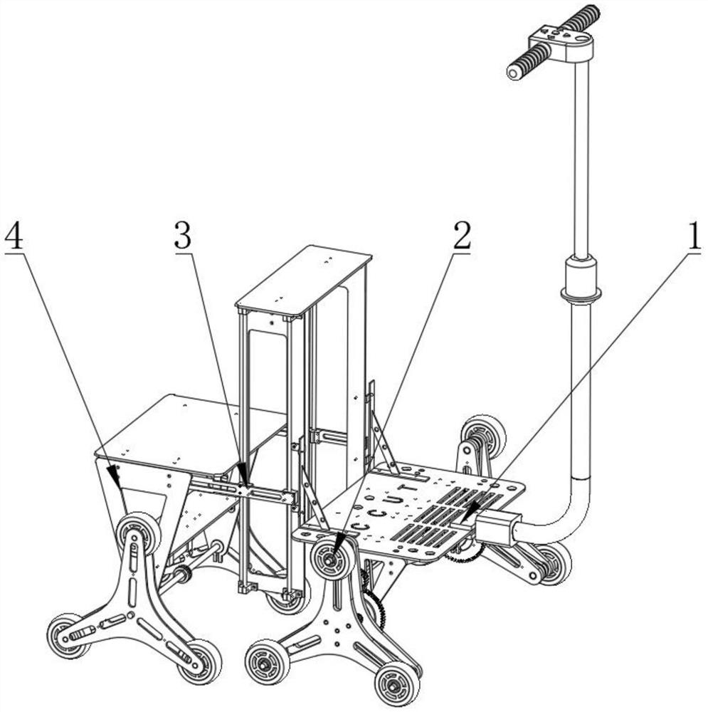 一种三角轮系爬楼车