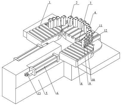 一种大型复杂三维弯曲结构件拉弯成形装置