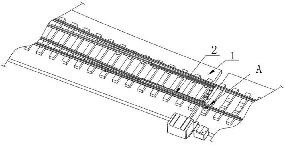 一种铁路道岔用滑动分段加热式融冰装置